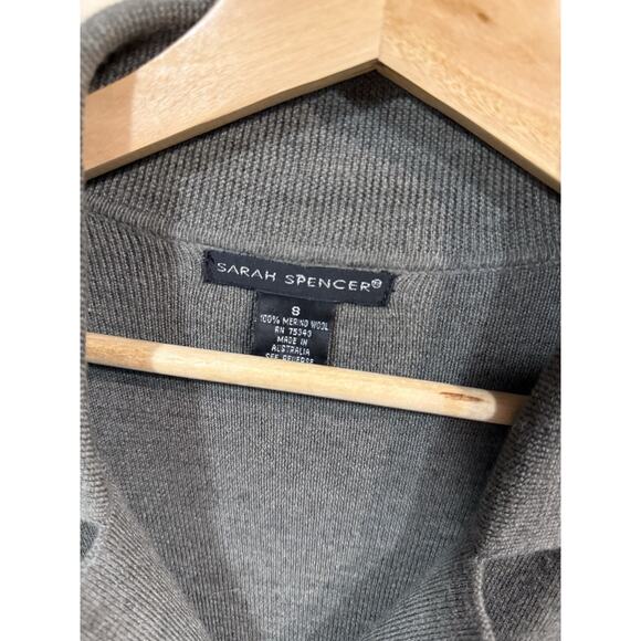 Vintage S 100% Italian Merino Wool Belted Cardigan Sweater, Sarah Spencer Womens - Picture 2 of 8